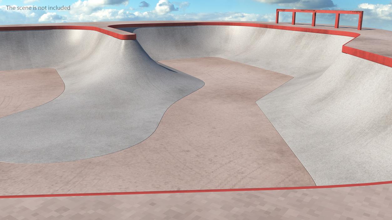 3D Skatepark Concrete Pool model