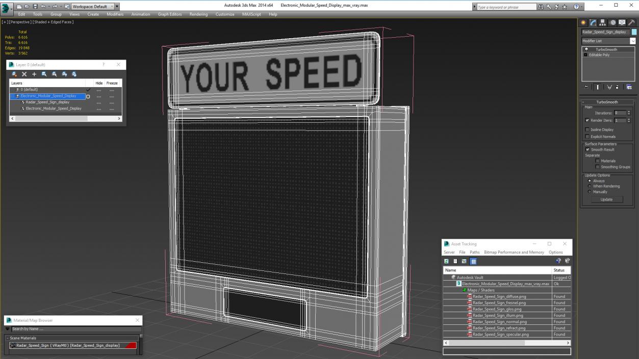 Electronic Modular Speed Display 3D