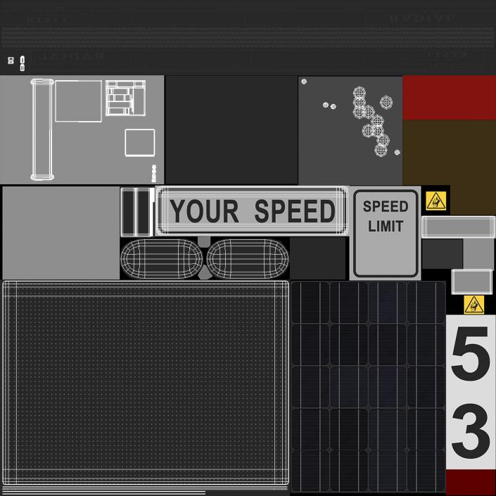 Electronic Modular Speed Display 3D