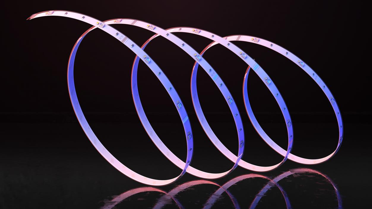 LED Strip Light Spiral Tape 3D