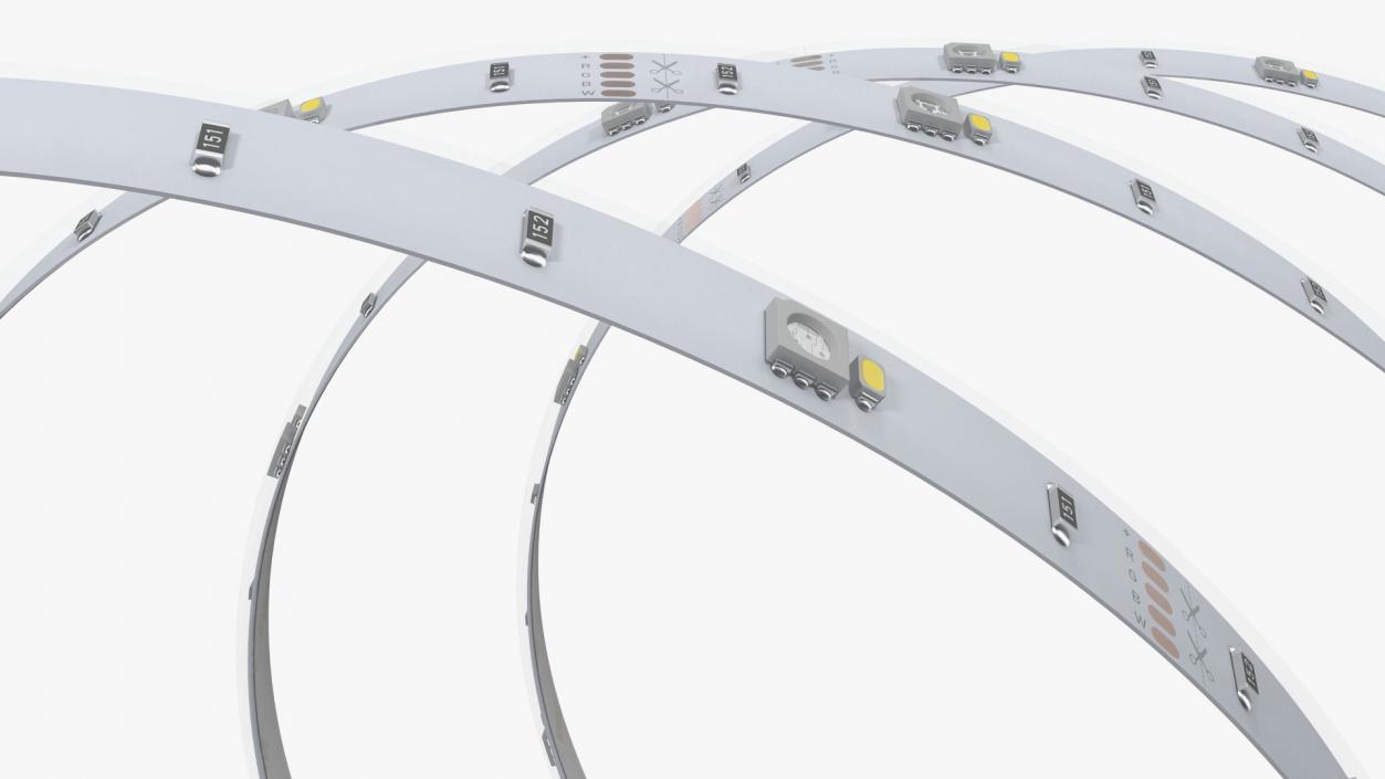 LED Strip Light Spiral Tape 3D