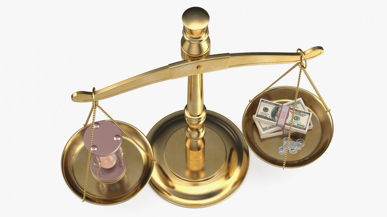 Time Or Money On The Scales 3D Model1 3D