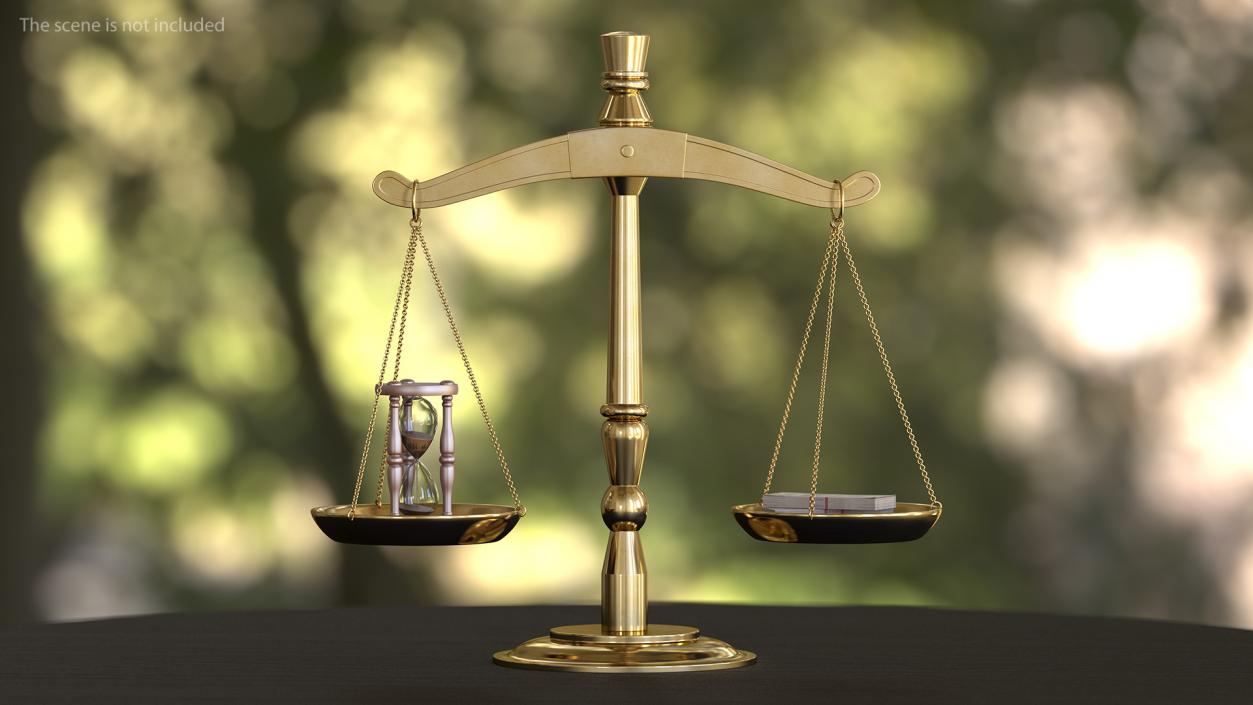 Time Or Money On The Scales 3D Model1 3D