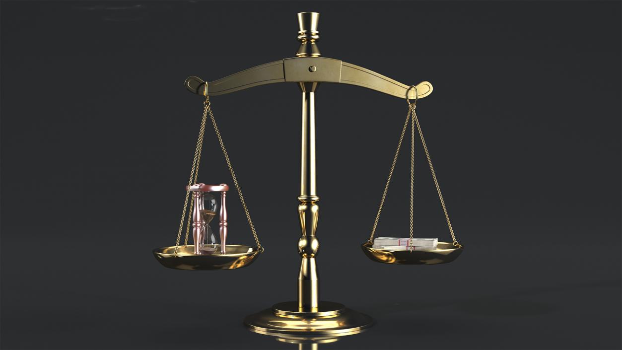 Time Or Money On The Scales 3D Model1 3D