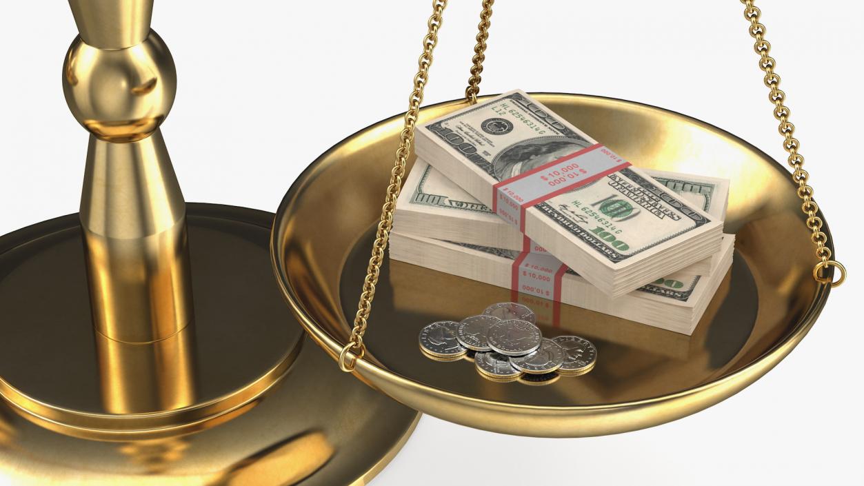 Time Or Money On The Scales 3D Model1 3D