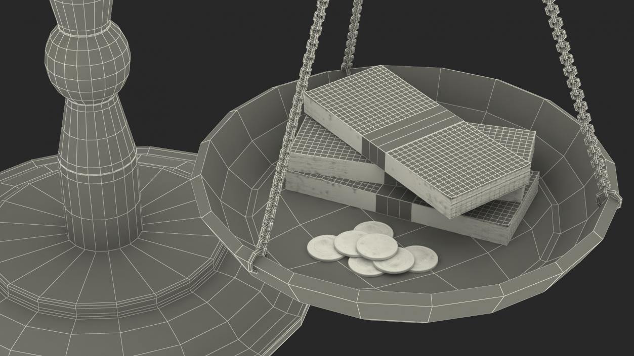 Time Or Money On The Scales 3D Model1 3D