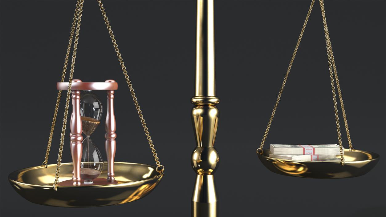 Time Or Money On The Scales 3D Model1 3D