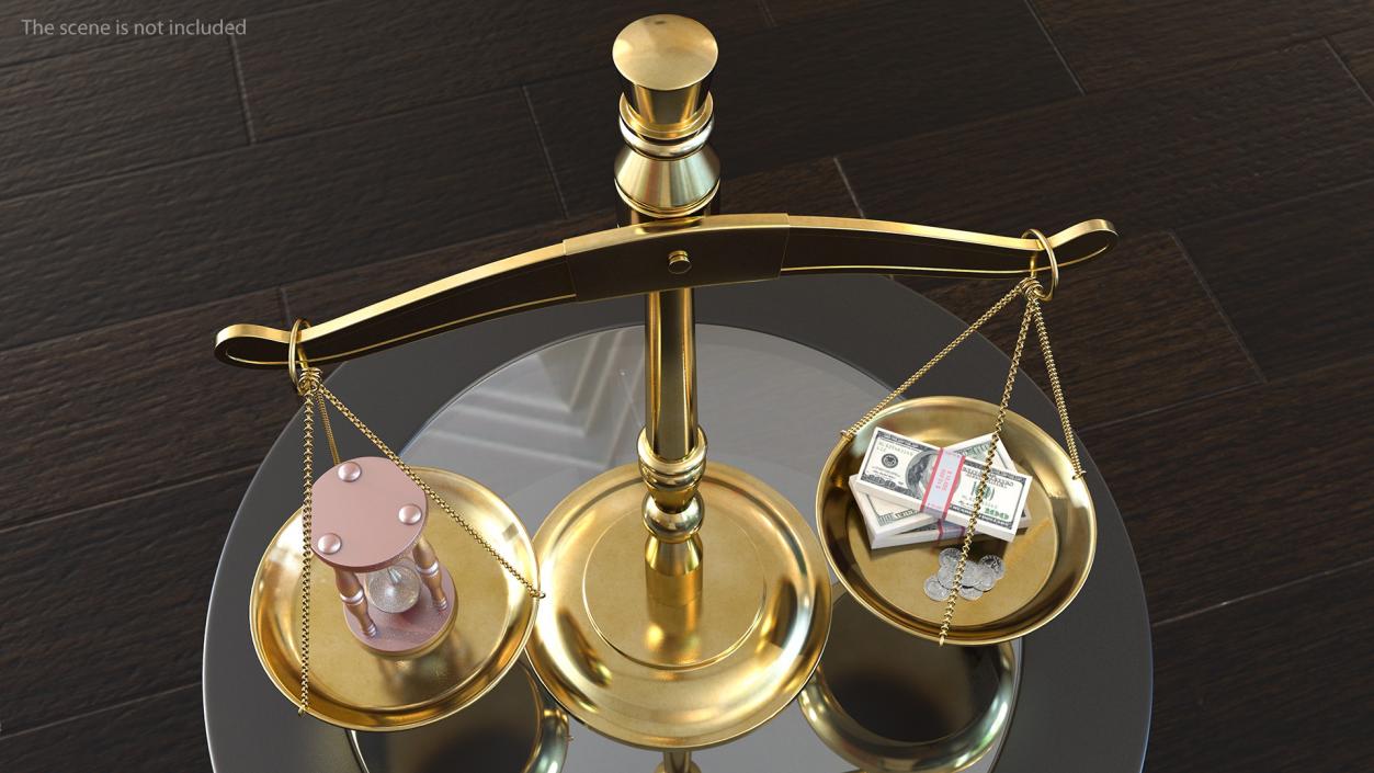 Time Or Money On The Scales 3D Model1 3D