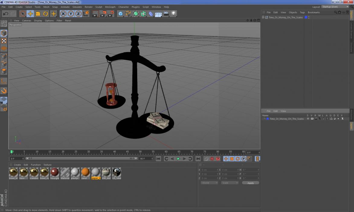 Time Or Money On The Scales 3D Model1 3D