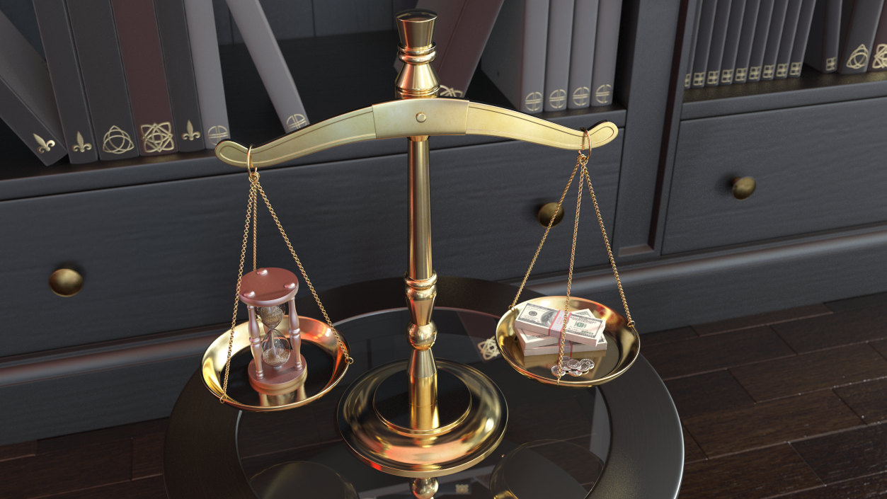 Time Or Money On The Scales 3D Model1 3D