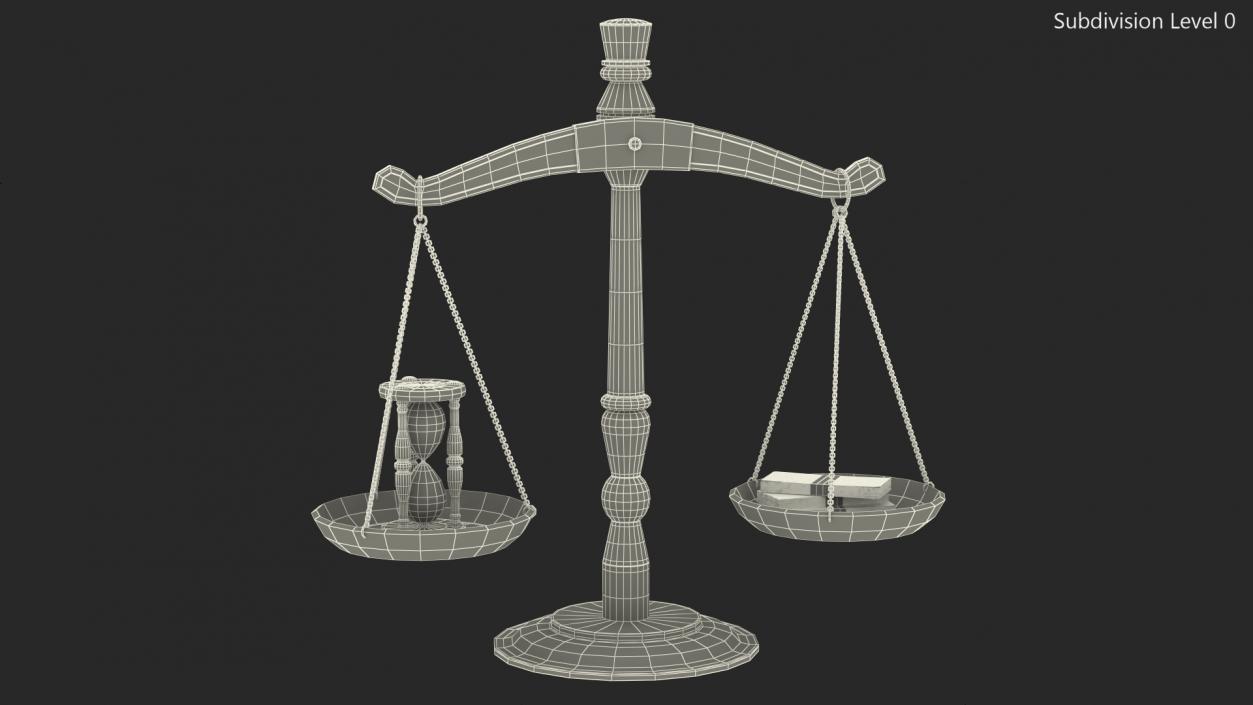 Time Or Money On The Scales 3D Model1 3D