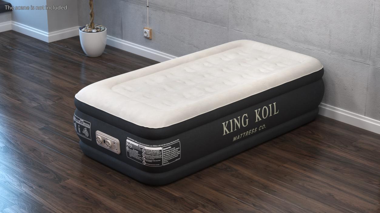 Air Mattress King Koil Twin Size 3D