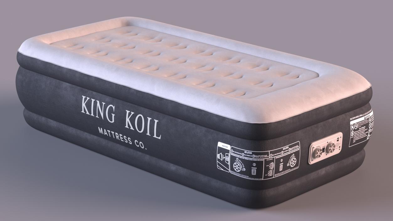 Air Mattress King Koil Twin Size 3D