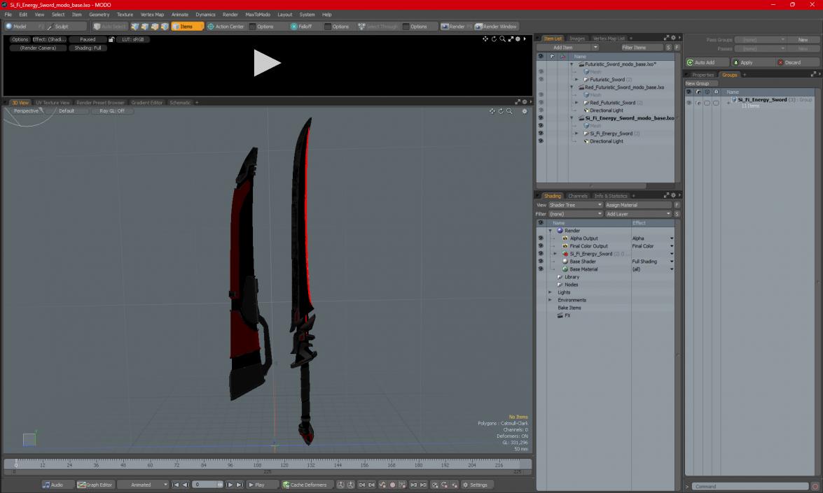 3D Si Fi Energy Sword model