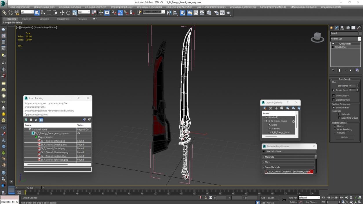 3D Si Fi Energy Sword model