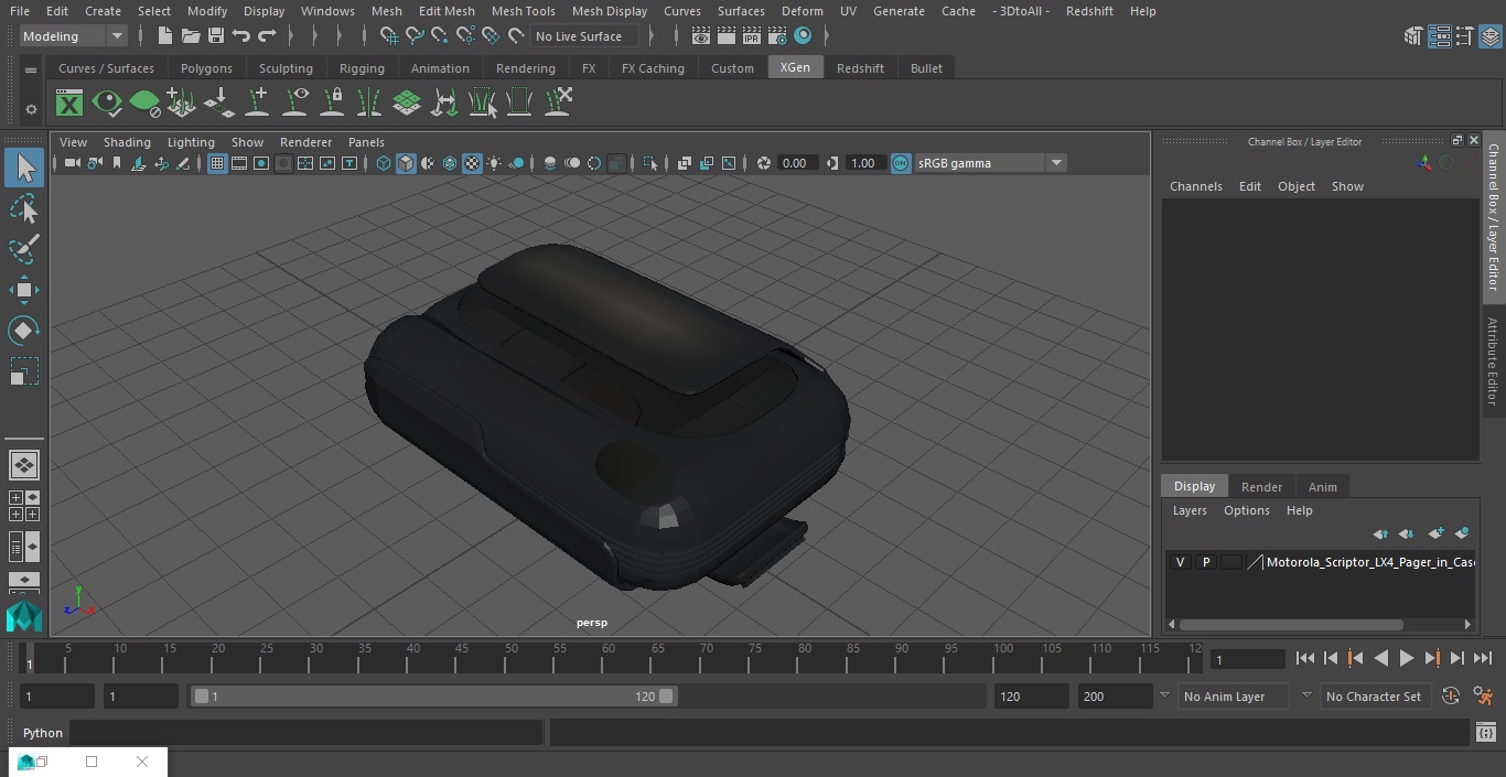 3D model Motorola Scriptor LX4 Pager in Case
