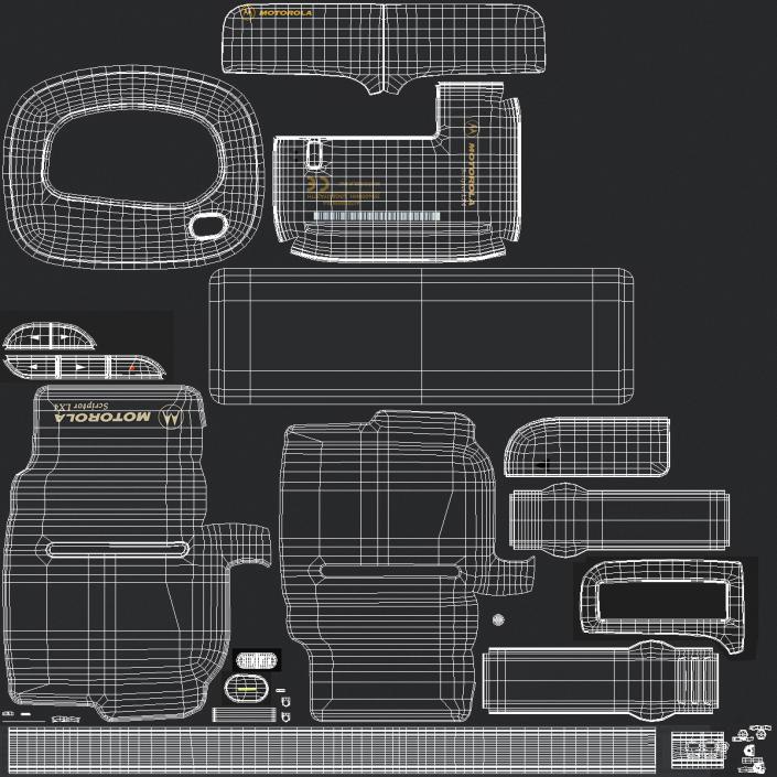 3D model Motorola Scriptor LX4 Pager in Case