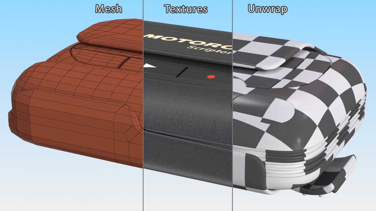 3D model Motorola Scriptor LX4 Pager in Case