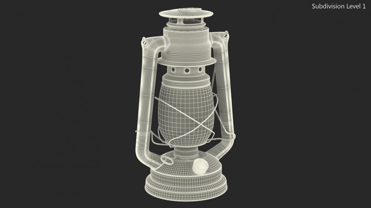 Retro Kerosene Lamp 3D model