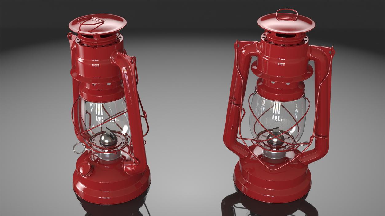 Retro Kerosene Lamp 3D model