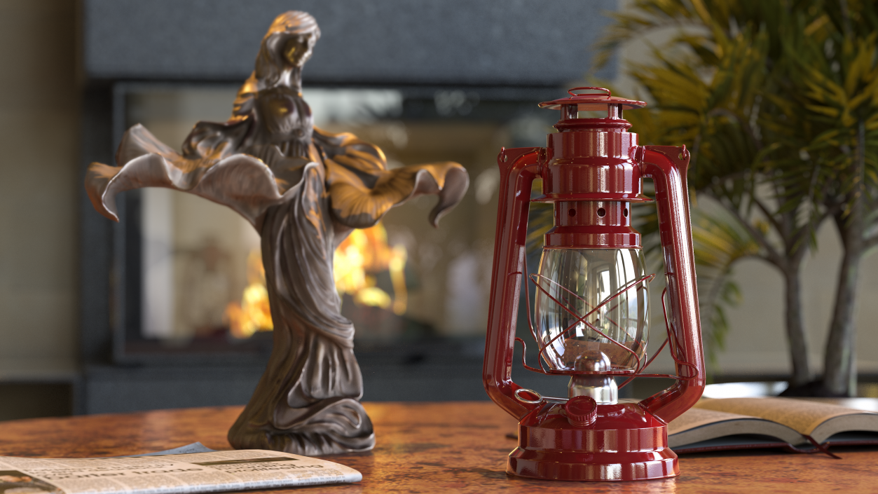 Retro Kerosene Lamp 3D model