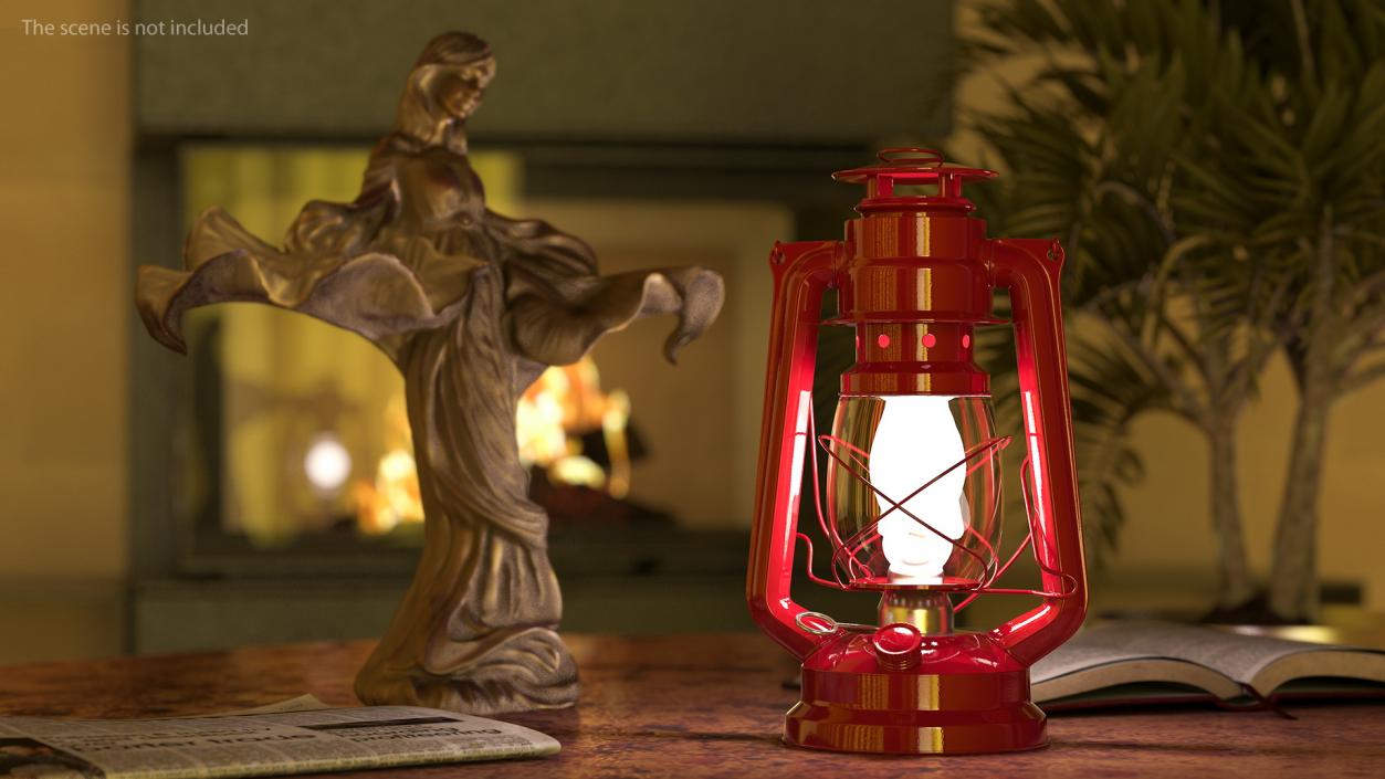 Retro Kerosene Lamp 3D model