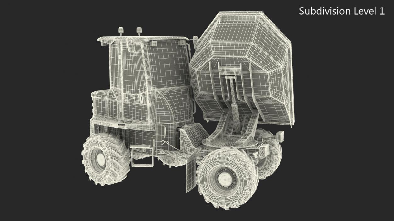 3D Cabbed Dumper Generic Rigged model