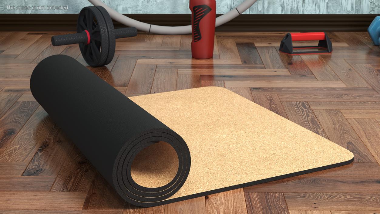 3D model Yoga Mat Rolled Cork