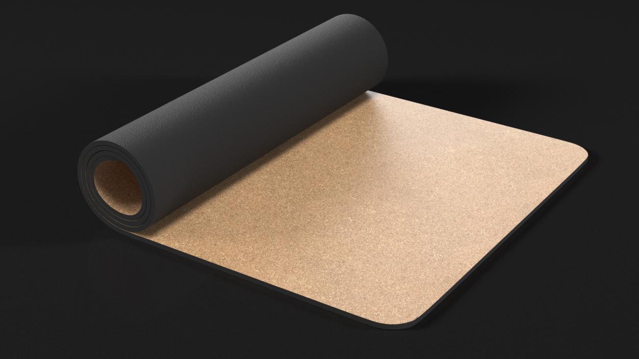 3D model Yoga Mat Rolled Cork