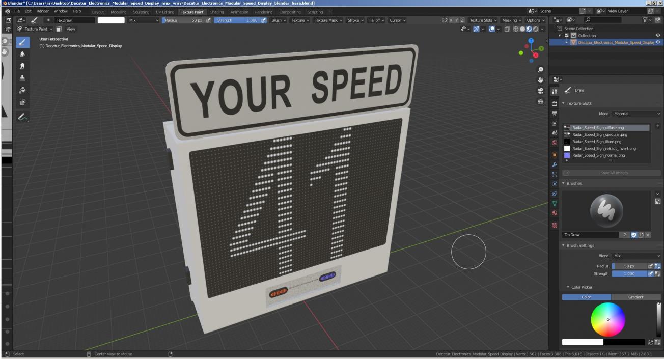 3D Decatur Electronics Modular Speed Display