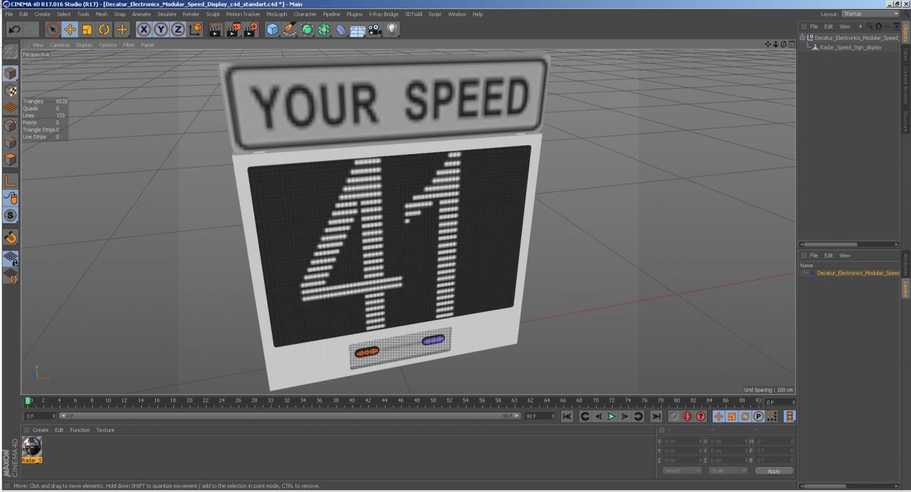 3D Decatur Electronics Modular Speed Display