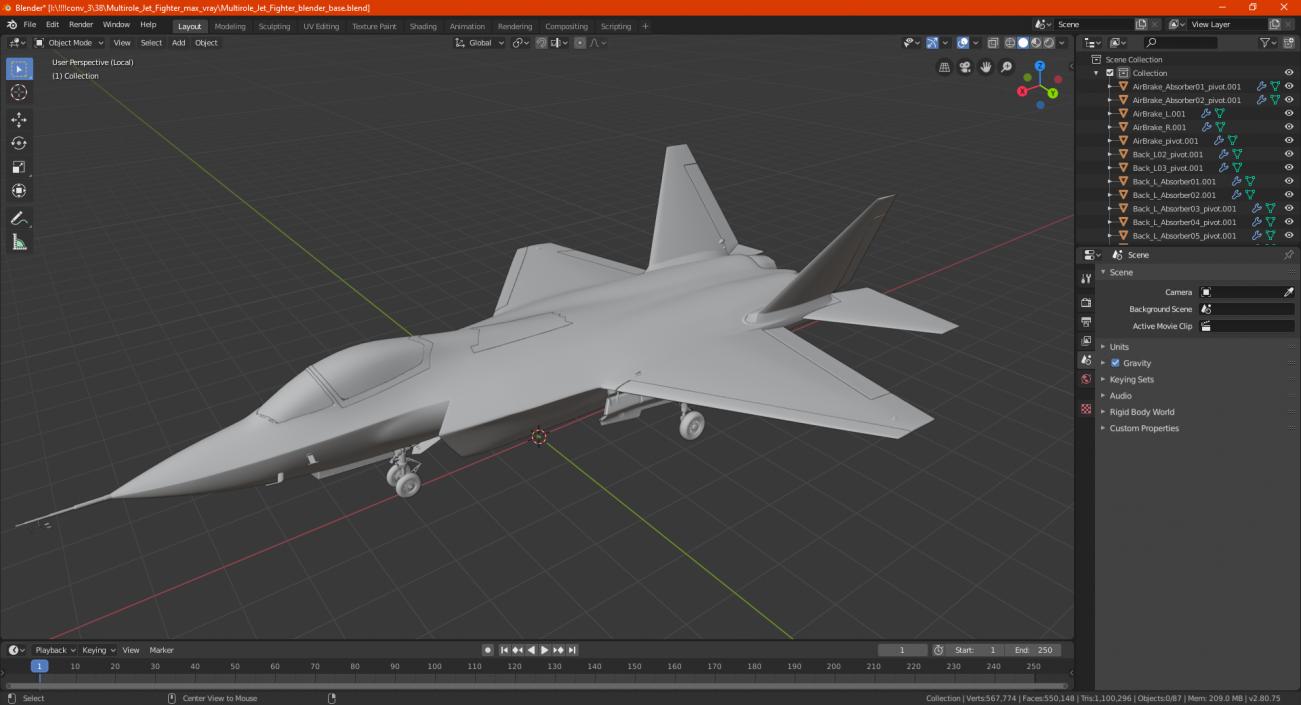 3D Multirole Jet Fighter