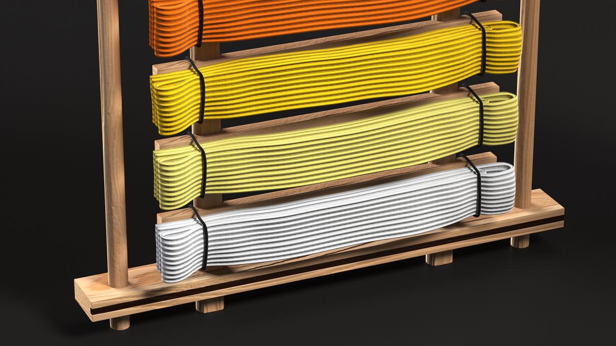 Display Rack for Karate Belts 3D model