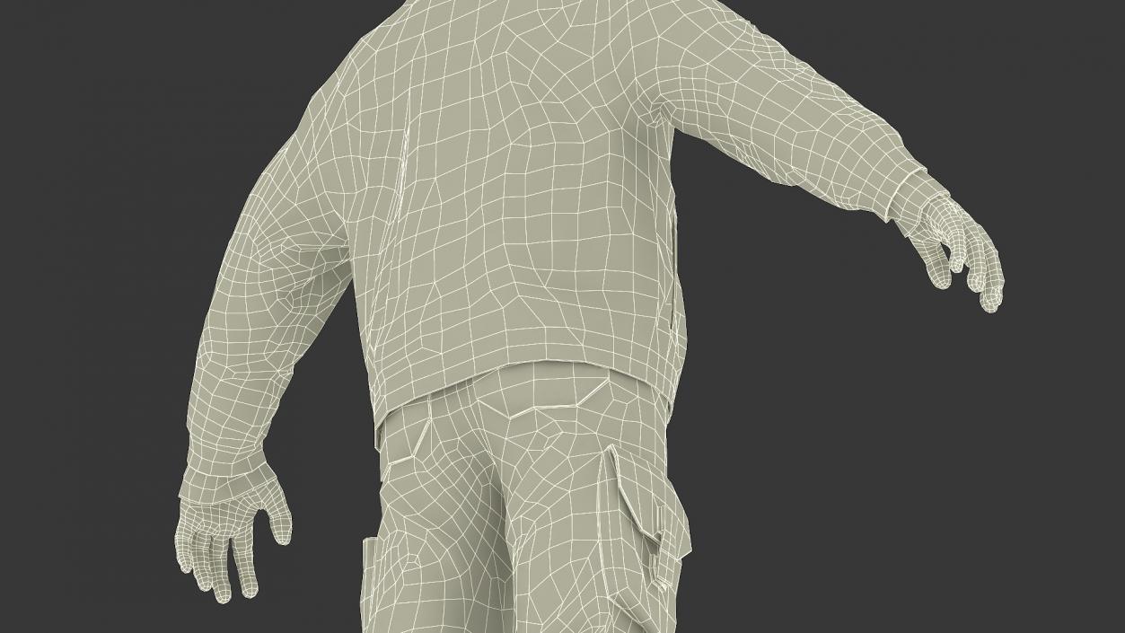 Homeless Man Rigged 3D model