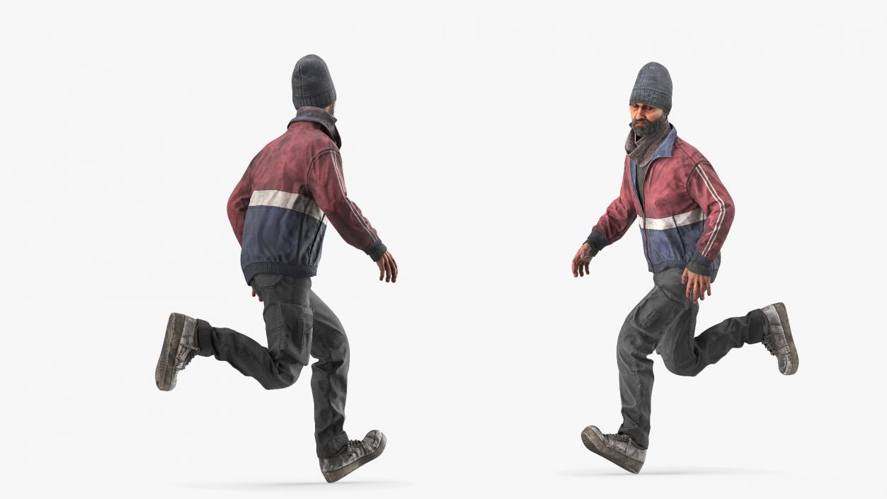 Homeless Man Rigged 3D model