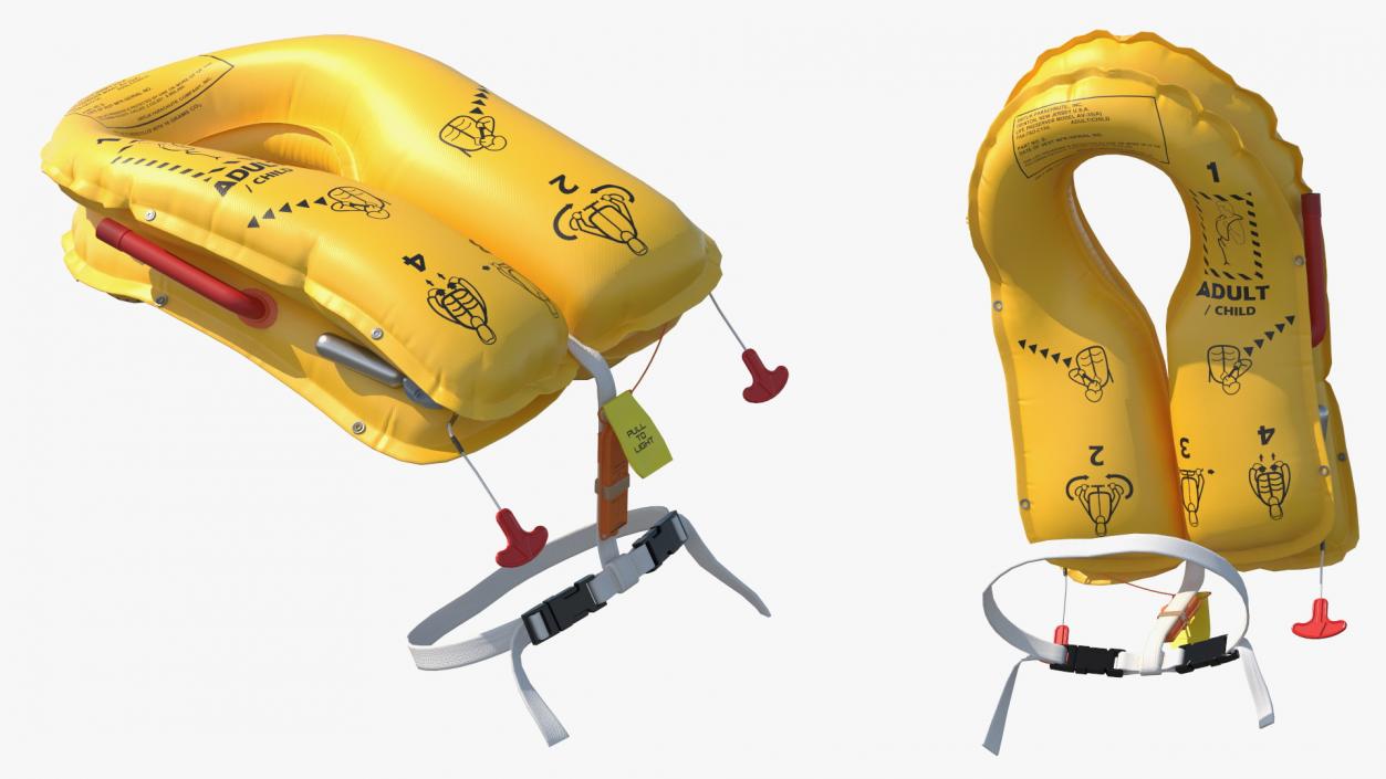 3D model Man with Life Jacket