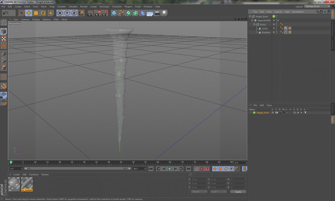 3D Single Icicle model