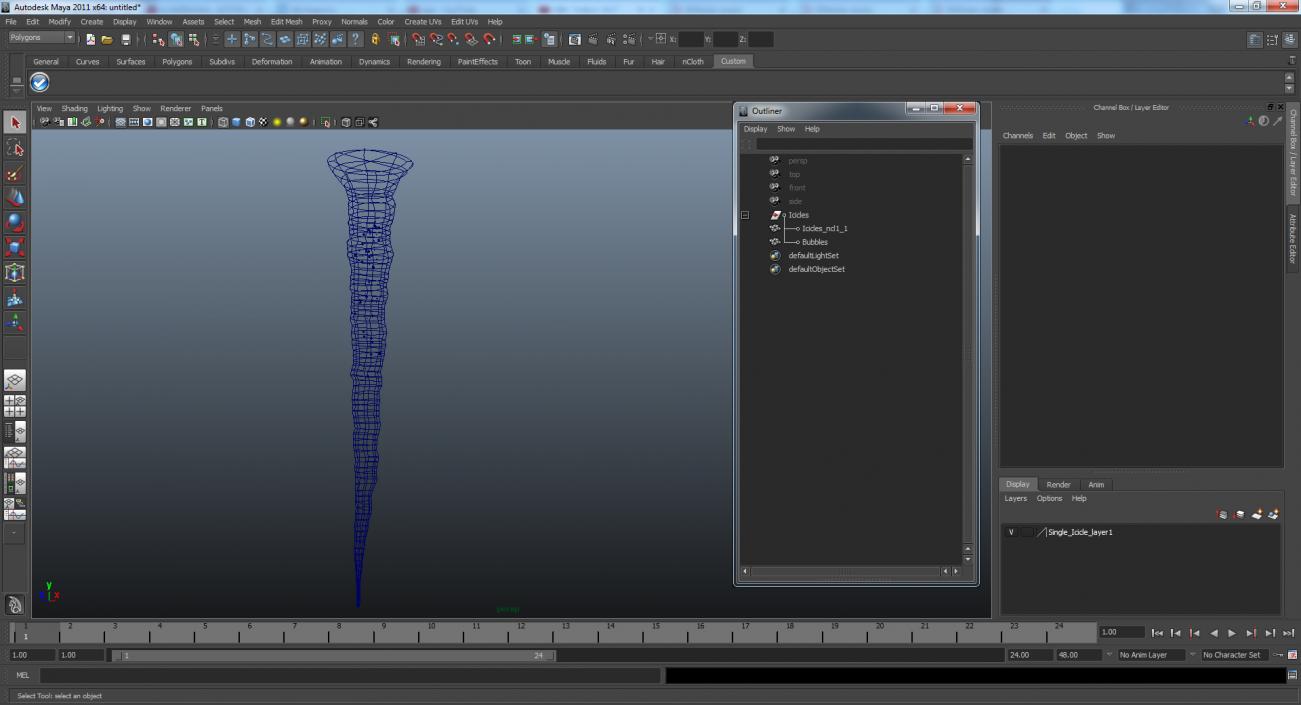 3D Single Icicle model