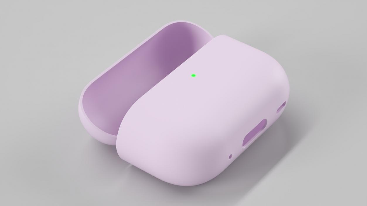 Silicone Case Apple AirPods Pro 2 USB-C Pink 3D model