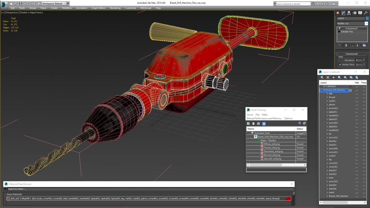 Breast Drill Machine Old 3D model