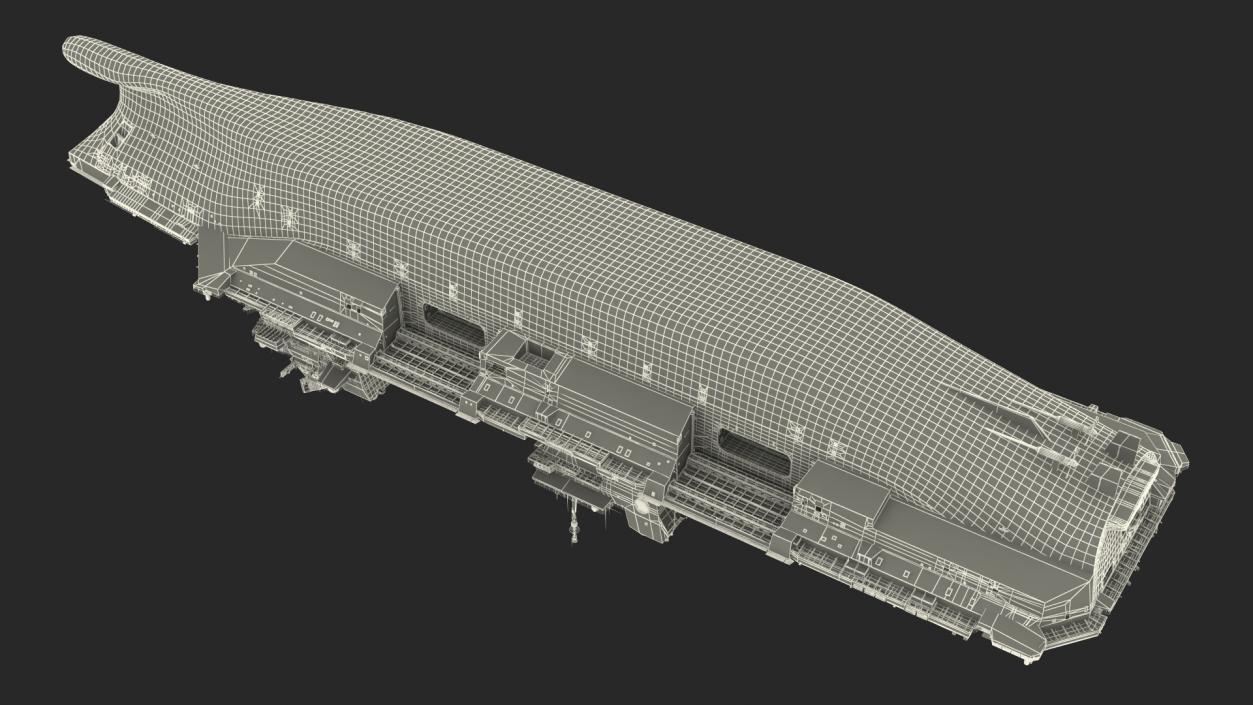 3D model HMS Queen Elizabeth with F35 planes