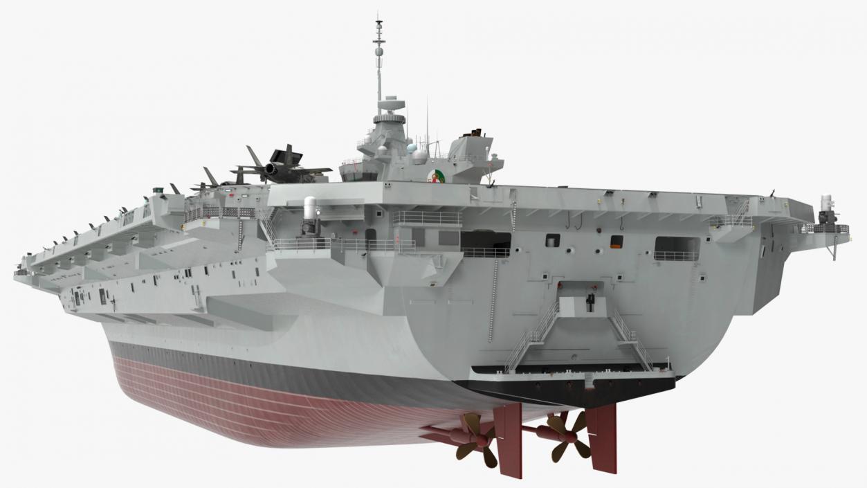 3D model HMS Queen Elizabeth with F35 planes