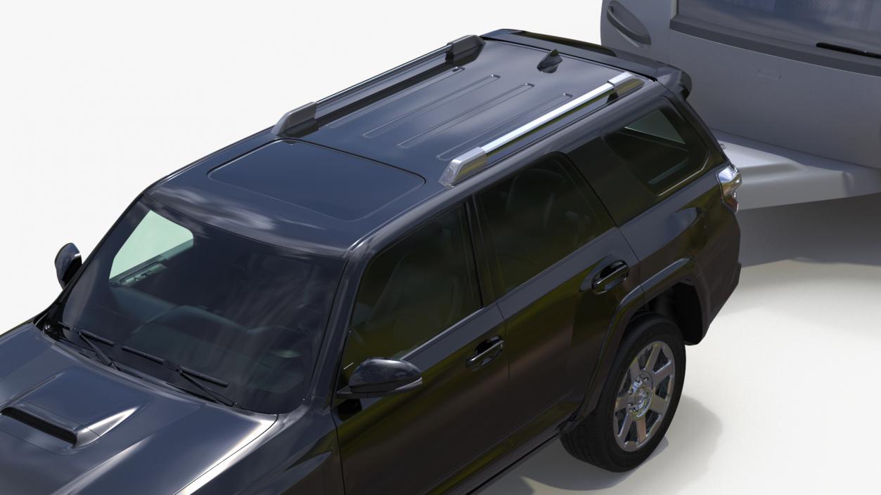 3D model Toyota 4Runner Towing Caravan Hobby