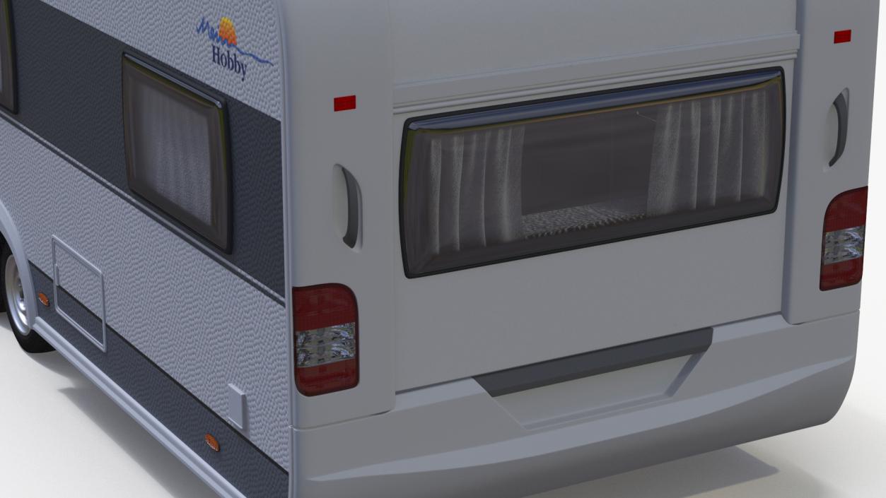 3D model Toyota 4Runner Towing Caravan Hobby