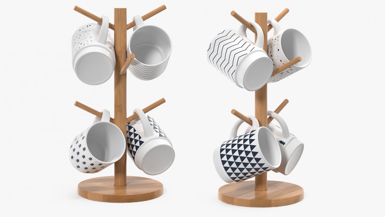 3D Kitchen Mug Tree Stand Set