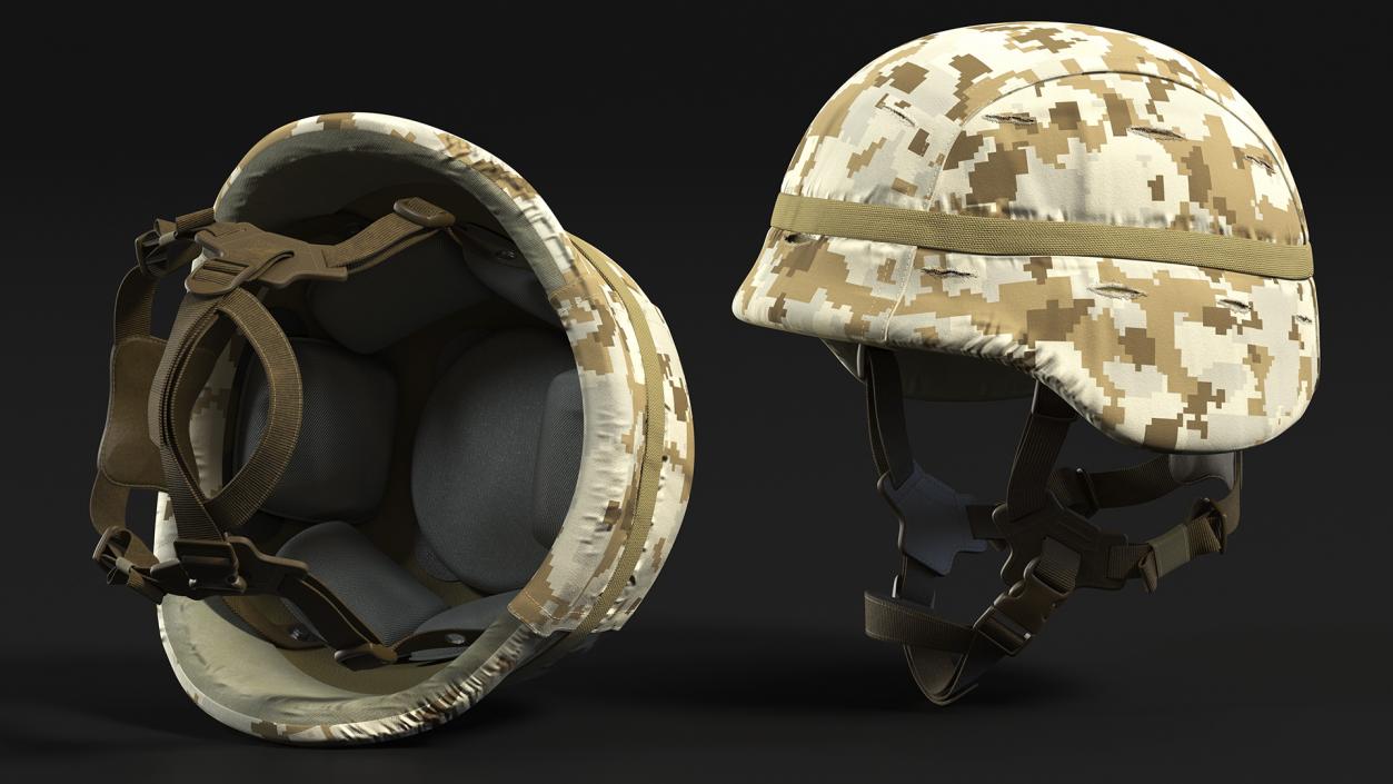 3D USMC Lightweight Helmet Desert Camo Cover