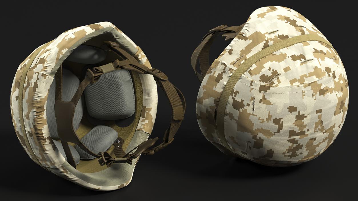 3D USMC Lightweight Helmet Desert Camo Cover