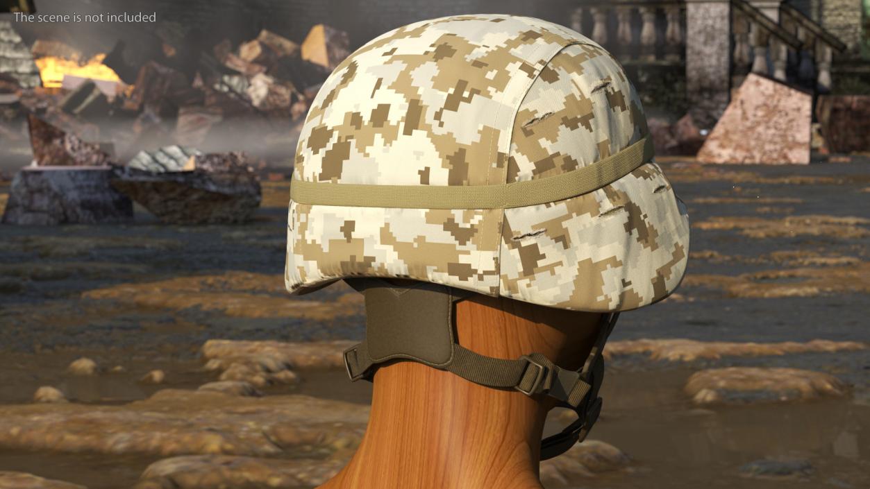 3D USMC Lightweight Helmet Desert Camo Cover