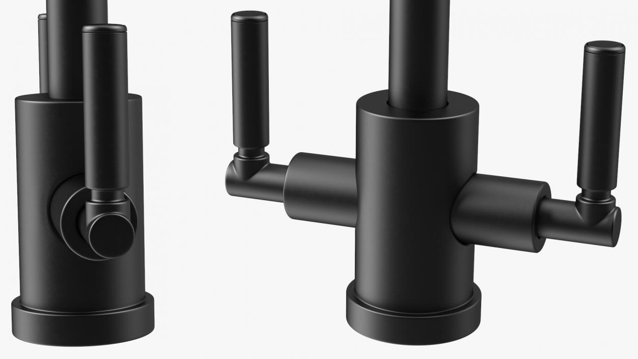 3D Monobloc Kitchen Tap Matt Black