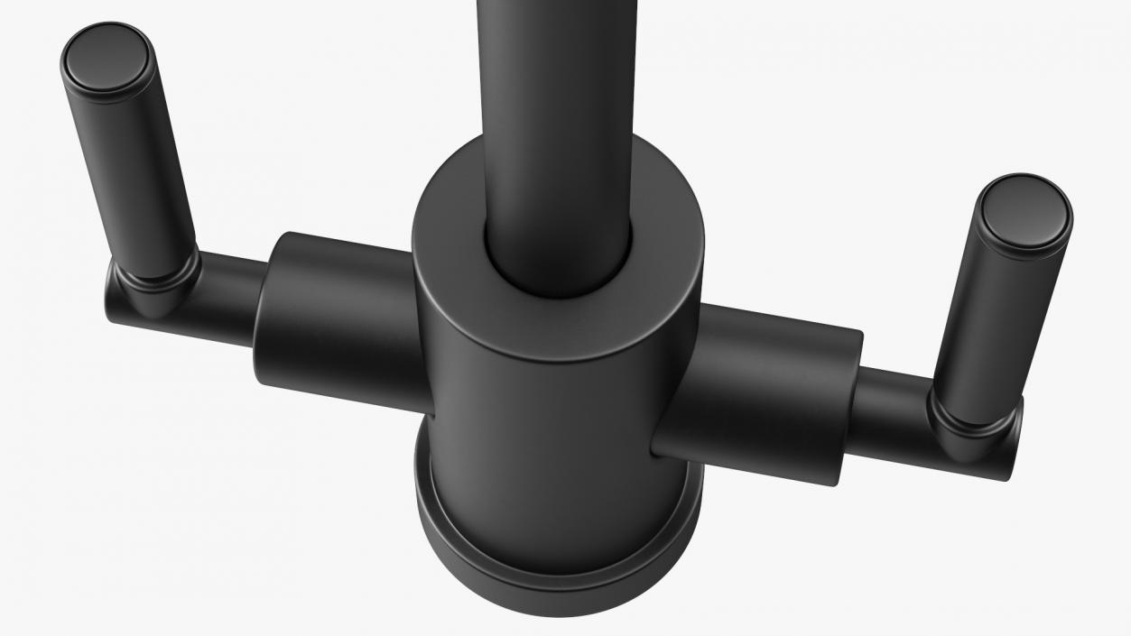 3D Monobloc Kitchen Tap Matt Black